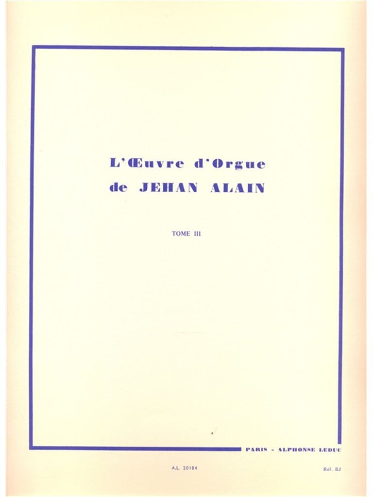 Oeuvre D'Orgue 3